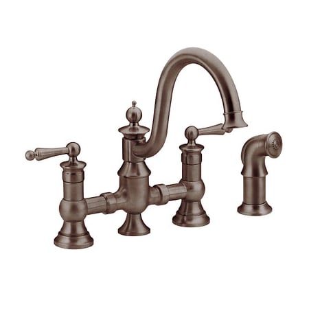 Moen Two-Handle Kitchen Faucet Oil Rubbed Bronze S713ORB